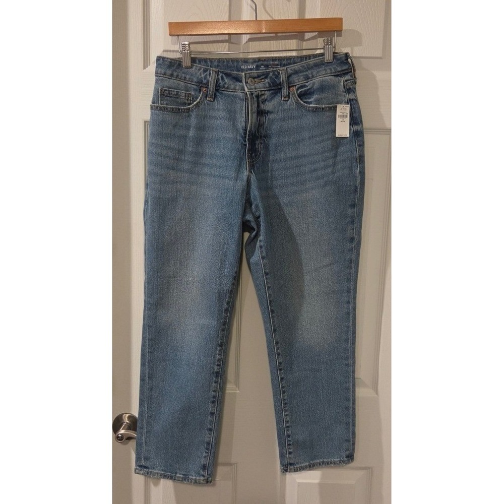 Old Navy Curvy High Waisted OG Straight Ankle Jeans 10 Petite NWT Secret Smooth